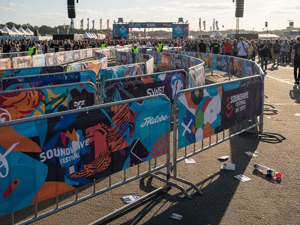 Custom Barricade Cover Event Branding